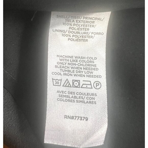 Ann Taylor Black Long-Sleeve Shift Dress With Puff Shoulders Back Zipper Size 6 - Picture 3 of 12